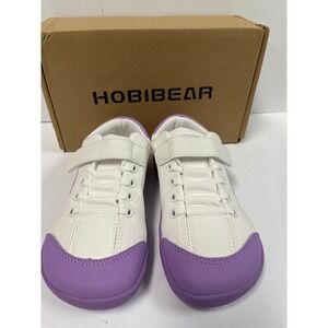 NIB HOBIBEAR Kids White & Purple Sneakers Shoes Toddler Size 13